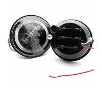 ODKBFG Phare Avant Feu Antibrouillard Led Pour Hummer H2 2003 - 2009, 2 Pièces, Feu Antibrouillard Avant De Voiture Avec Anneau Halo DRL Blanc, Yeux D'ange Feux Avants(Black 2piece)