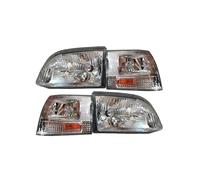 ODKBFG Phare Avant Paire Phares Voiture Pour Toyota Pour Hiace KZH106W KZH116 KZH120 1999 2000 2001 2002 2003 2004 Feux Avants(Le noir)