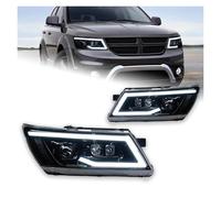 ODKBFG Phare Avant Phares À LED DRL Hid Angel Eye Bi Xenon Pour Dodge Pour JCUV Pour Journey Pour Fiat Pour Freemont 2009-2016 Style Voiture Feux Avants
