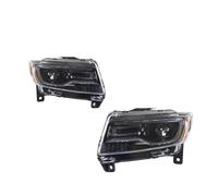 ODKBFG Phare Avant Phares Voiture Pour Jeep Pour Compass 2011-2015 Et Pour Grand Pour Cherokee Ensemble Phares Entièrement À LED Lentille Projecteur Améliorée Feux Avants(Smoke one pair,RHD_HALOGEN)