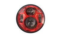 ODKBFG Phare Moto Phares Phare Avant À LED 5,75 Pouces Avec Feux Route/croisement DRL Dyna Pour Sportster Pour Softail Pour FXST Pour FXSTB Pour FXSTC 3/4"(Rouge)