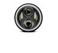 ODKBFG Phare Moto Phares Phare Avant À LED 7 Pouces Avec Œillet D'angle Boîtier Anneau Garniture Seau Support Montage(B)