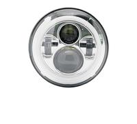 ODKBFG Phare Moto Phares Phare Avant À LED 7 Pouces Avec Œillet D'angle Boîtier Anneau Garniture Seau Support Montage(F)