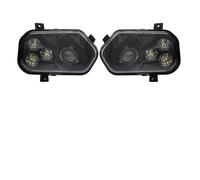 ODKBFG Phare Moto Phares Phare LED 12-24 V Pour Polaris Pour RZR S Side X Sides 2012-2013 Pour Sportsman Pour 800 900 570 ATV(2 Piece black)