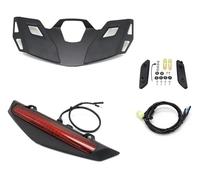 ODKBFG Porte Bagages Arrière Support pour Goldwing pour GL 1800 2021 2022, Étagère De Coffre Arrière Moto, Porte-Bagages Tru NK, Feu À LED(Black and Red Set)