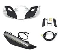 ODKBFG Porte Bagages Arrière Support pour Goldwing pour GL 1800 2021 2022, Étagère De Coffre Arrière Moto, Porte-Bagages Tru NK, Feu À LED(Chrome and White Set)