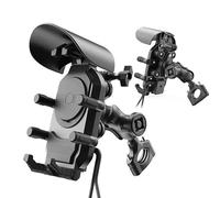 ODKBFG Support Téléphone Vélo Support De Chargeur Rapide sans Fil 15 W, Résistant Aux Chocs, pour Guidon Vélo, Antivol, Étanche(Wireless Charger H)