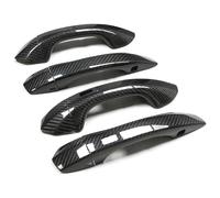 ODKISXS Poignées de porte extérieures de voiture Pour A6 C8 S6 RS6 Q6 Pour E-Tron Fibre De Carbone Avec Trou Auxiliaire Poignée Porte Garniture Couverture Portes Extérieures Voiture