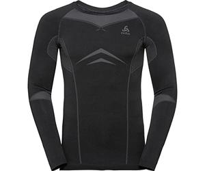 ODLO 195792-60056 BL Top Crew Neck L/S Fundamentals PERFOR - Black/ODLO Graphite Grey Sweatshirt Homme Taille L