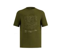 Odlo T-shirt Merino Tencel Hyper Map ultraléger respirant - Homme Taille M - Guacamole Mélange