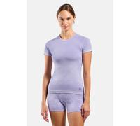 Odlo Base layer à manches courtes et motif effet pluie Performance Light pour femme - Training, Cyclisme - violet, XL