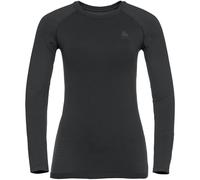 Odlo Base Layer Top Crew Neck Long Sleeve Performance Warm EC Femme Noir - Base-layers de running femmes L