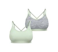 Odlo - Brassière de sport réversible - Seamless Low Sport Bra W Ambrosia - Grey Melange pour Femme - Taille M - Vert Vert M