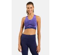 Odlo Brassière de sport zippée à maintien élevé Seamless pour femme, M, blau