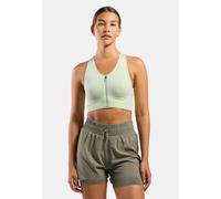 Odlo Brassière de sport zippée à maintien élevé Seamless pour femme, S, vert
