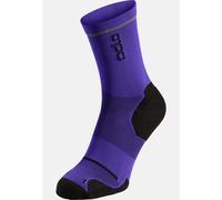 Odlo Chaussettes de cyclisme mi-hautes réfléchissantes Ceramicool, 36-38, violet