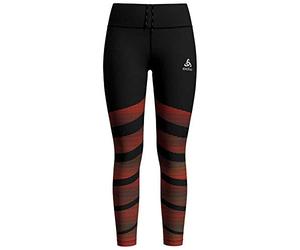 ODLO Collants Zeroweight Leggings S pour Femme, Noir-Imprimé Placé Ss20, XS
