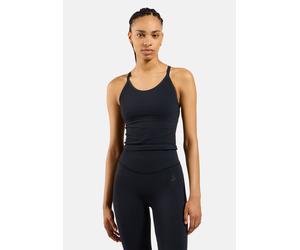Odlo Crop top de running Active 365 2-In-1 Seamless pour femme, S, noir