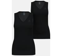 Odlo Débardeur à col V Active Everyday - Lot de 2 pour femme, M, noir