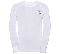 Odlo Mixte enfant Bl Top Crew Neck L/S Active Warm Eco Kids Sweatshirt, Blanc, 164 EU
