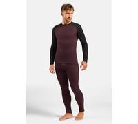 Odlo Ensemble de haut et collant techniques Active Warm pour homme, S, bordeaux