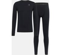 Odlo Ensemble de haut et collant techniques en laine mérinos 200 Natural pour homme, XL, noir