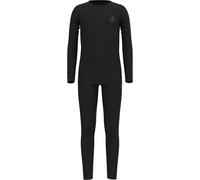 Odlo - Ensemble t-shirt et collant thermiques - Set Long Merino 200 Black en Laine - Taille Enfant 116 cm - Noir Noir 116 cm