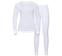 Odlo Ensemble Thermique Active Warm pour Femme, Blanc, XL