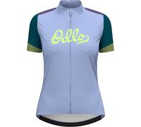 ODLO Essential Odlo Print S/u Collar S/s Full Zip W - Femme - Violet / Bleu - taille L- modèle 2024