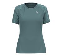 Odlo Essential Print Crew Neck Maillot de course Femmes - bleu gris,, Taille M
