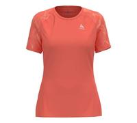 Odlo Essential Print Crew Neck Maillot de Course Femmes Orange - Living Coral S