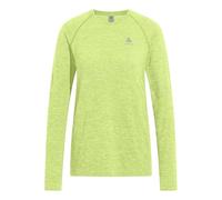 Odlo Essential Seamless Crew Neck Haut Manches Longues Femmes Jaune Lemon - Shadow Lime Melange XL