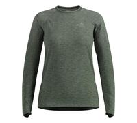 Odlo Essential Seamless Crew Neck Haut manches longues Femmes-vert olive, Taille M