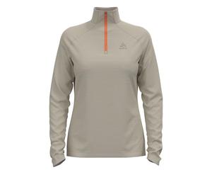 Odlo Essential Thermal Mid Layer 1/2 Zip Haut Manches Longues Femmes Black Melange