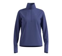 Odlo Essential Thermal Midlayer 1/2 Zip Maillot De Course Femmes-Bleu, Taille M