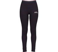 Odlo - Collant technique - BL Bottom Long Active Warm Originals Stripes W Dark Sapphire Tomato pour Femme - Taille M - Navy Navy M