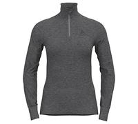 Odlo - Première couche technique - BL Top Turtle Neck LS Half Zip Active Warm W Odlo Steel Grey Melange pour Femme - Taille XL - Gris Gris XL