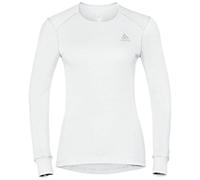 Odlo - Première couche technique - BL Top Crew Neck LS Active Warm Eco W White pour Femme - Taille L - Blanc Blanc L