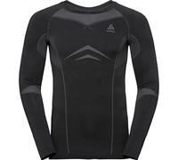 ODLO BL Top Crew Neck L/S Fundamentals PERFOR Sweatshirt Homme, Black Graphite Grey, L