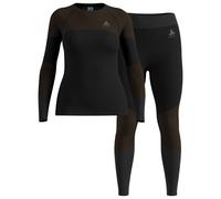 Odlo Fundamentals Performance Warm Long Sleeve Base Layer Set Noir L Femme