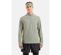 Odlo Haut de running demi-zip Essential Ceramiwarm pour homme - Trail Running, Ski et snow - vert, S