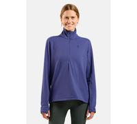 Odlo Essential Thermal Midlayer 1/2 Zip Maillot De Course Femmes-Bleu, Taille L