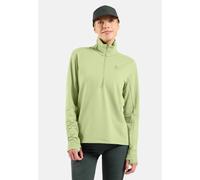 Odlo Haut de running demi-zip Essential Thermal pour femme - Trail Running, Ski et snow - vert, M