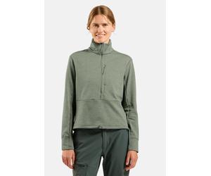 Odlo Haut demi-zip Grid Fleece pour femme - Randonnée, Ski et snow - vert, M