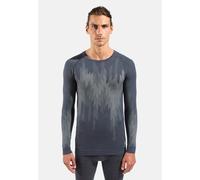 Odlo Haut technique à col rond et manches longues Kinship Performance Wool Warm pour homme, S, blue