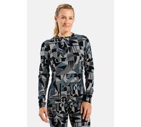 Odlo 112151 Merino Heritage Long Sleeve Base Layer Bleu,Gris XL Femme