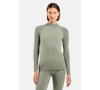 Odlo Haut technique à col rond Seamless Performance Wool pour femme, S, vert