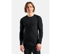 Odlo - Première couche technique en laine de mérinos - BL Top Crew Neck LS Seamless Performance M Black pour Homme en Laine - Taille M - Noir Noir M