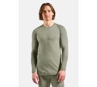 Odlo Haut technique à col rond Seamless Performance Wool pour homme, XL, vert
