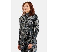 Odlo Haut technique semi-zippé à motif en jacquard Merino Warm pour femme, XL, blue